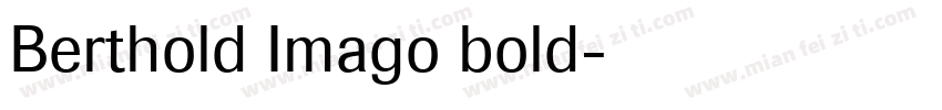Berthold Imago bold字体转换
